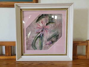 lot 171 image: Framed and Matted Swatch of Fabric