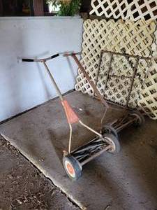 lot 428 image: (2) Vintage Reel Mowers
