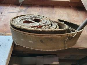 lot 477 image: Antique Tractor Pulley Belt - Approx. 4.5 Wide