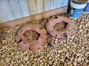 lot 489 image: Farmall H Wheel Weights - Approx. 24 Diameter