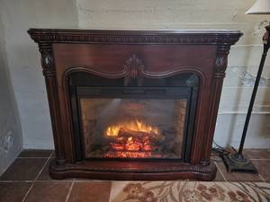 lot 35 image: Twinstar Electric Fireplace with Heater and Wood Mantel