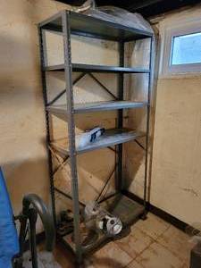 lot 620 image: Pair of Steel Shelves
