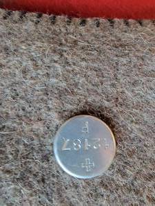 lot 44 image: Vintage Swiss Military Wool Blanket with Button