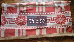 lot 47 image: Retro Cinnamon & Latte Wool Blanket  79 x 80