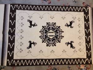 lot 32 image: Native Wool Woven Area Rug