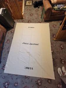 lot 34 image: Vintage US Navy Wool Medical Blanket 