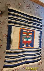 lot 36 image: Wool Latin American Inka Design Wool Blanket