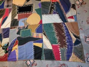 lot 52B image: Large Vintage Crazy Quilt