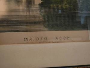lot 71 image: Currier & Ives Fine Art Hand Colored Etching - Maiden Rock