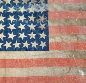 lot 22 image: Antique 38 Star American Flag