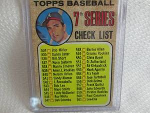 1968 Topps Baseball Check List  #51...