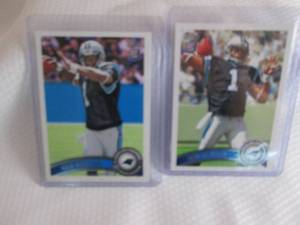 2 2011 Topps Cam Newton Rookie Card...