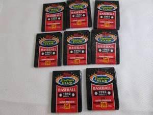 8 1992 Stadium Club Baseball Packs...
