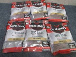 6- 2.8 oz Bags Jack Links Zero Suga...
