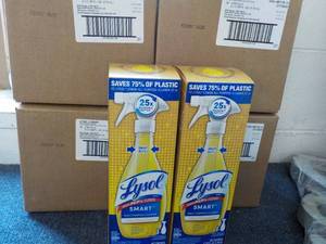lot 208 image: 4 - 32 ct Boxes Lysol Smart Cleaner...