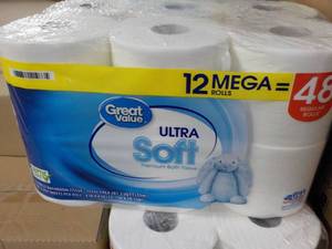 lot 217 image: 12 Roll Pack Great Value Mega Rolls...