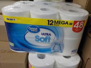 lot 219 image: 12 Roll Pack Great Value Mega Rolls...