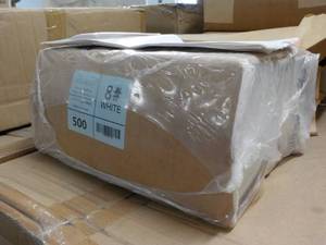 lot 248 image: 500 #8 White Shopping Bags 12 x 6...