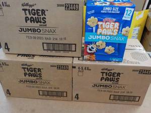 lot 338 image: 3 - 4 ct Boxes Kelloggs Tiger Paws...