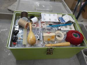 lot 62 image: Sewing Box with All Contents...