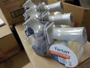 lot 88 image: Set of 3 Tartan Packaging Tape and ...