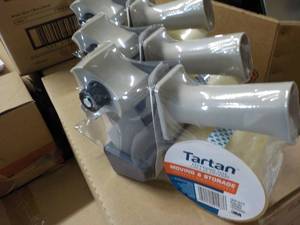 lot 89 image: Set of 3 Tartan Packaging Tape and ...