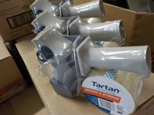 lot 90 image: Set of 3 Tartan Packaging Tape and ...