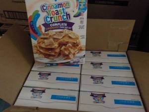 lot 128 image: Box of 8 ct 15.6 Cinnamon Toast Cru...