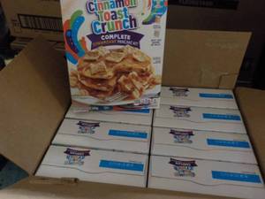 lot 129 image: Box of 8 ct 15.6 Cinnamon Toast Cru...