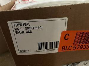 lot 98 image: Plastic Thank You Shopping Bags