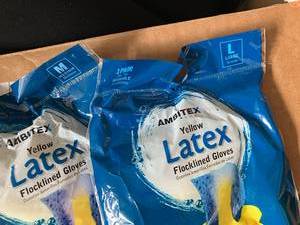 Flocklined Latex Gloves