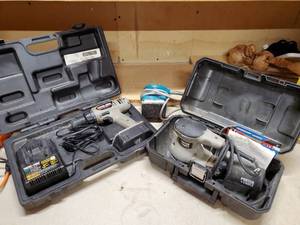 lot 230 image: Two Sanders And Cordless Drill