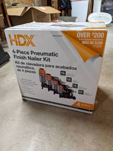 lot 216 image: Four-Piece Pneumatic Finish Nailer Kit