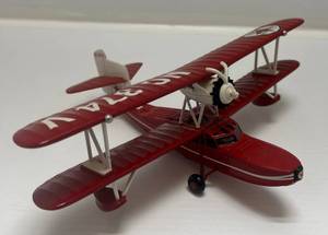 lot 6 image: Vintage  Ertl ( Wings Of Texaco ) Chrome 1936 Keystone-Loening Commuter  Die-Cast Bank  ( No Box ) Missing Propeller