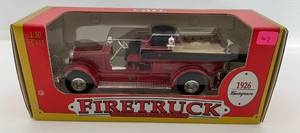 lot 21 image: Vintage  Ertl Collectibles 1926 Seagrave  Fire Truck  Die-Cast Bank&nbsp Red