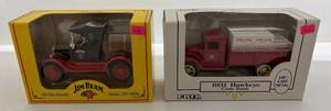 lot 35 image: Two Vintage Ertl Brand Die-Cast Misc. Liquor Brand Banks&nbsp 1 ( Jim Beam ) 1918 Ford Runabout 1 ( Lone Star Beer ) 1931 Hawkeye Crate Truck