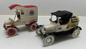 lot 62 image: Two  Ertl Collectibles Die- Cast Metal Banks ( No Boxes ) 1 AMOCO 1905 Fords First Delivery Car 1 AMOCO Ford Model T Runabout