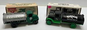 lot 77 image: Two Ertl Collectibles Die-Cast Metal Banks 1 1989 ( CONOCO ) 1926 Mack Bulldog Tanker 1 1992 ( Bardahl Motor Oil ) 1931 Hawkeye Tanker