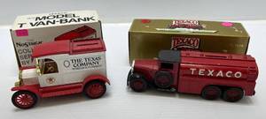 lot 87 image: Two Ertl Collectibles Die-Cast Metal Banks&nbsp 1 1990 ( Texaco ) 1930 Diamond Fuel Tanker 1 ( Texaco ) 1913 Model T Van