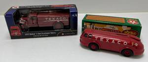 lot 92 image: Two Ertl Collectibles Die-Cast Metal Banks&nbsp 1 ( Texaco ) 1935 Dodge 3 Ton Platform Truck 1 1994 ( Texaco ) 1934 Diamond Tanker