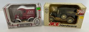 lot 102 image: Two Ertl Collectibles Die-Cast Metal Banks 1 1994 ( Ace Hardware ) Chevrolet Delivery Van 1 1993  ( Ace Hardware ) 1905 Ford Delivery Car