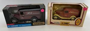 lot 103 image: Two Ertl Collectibles Die-Cast Metal Banks 1 1991 ( Ace Hardware ) 1932 Ford Panel Delivery 1 2000 ( Ace Hardware )  1927 Graham Delivery