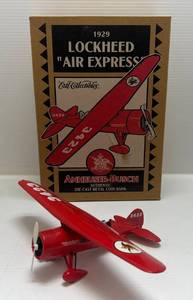 lot 148 image: Ertl Collectibles Die-Cast Metal Banks ( Anheuser Busch ) 1929 Lockheed Air Express Airplane