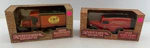 lot 149 image: Two Ertl Collectibles Die-Cast Metal Banks 1 1997 ( Anheuser Busch Ice Cream ) 1925 Kenworth  11998 ( Anheuser Busch Yeast )  1936 Ford Panel Truck