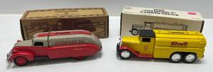 lot 193 image: Two Ertl Collectibles Die-Cast Metal Banks 1 1991 ( Shell ) 1930 Diamond T Tanker  1 1995 ( Standard Oil ) 1939 Dodge Airflow
