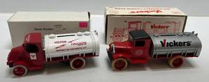 lot 202 image: Two Ertl Collectibles Die-Cast Metal Banks 1 1992 ( Vickers ) 1st In Series 1931 Hawkeye Tanker Truck 1 ( Yelton Trucking ) ( Limited Edition ) 1 of 500 1926 Bulldog