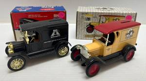 lot 213 image: Two Ertl Collectibles Die-Cast Metal Banks 1 1988 (  Big A Auto Parts) 1917 Model T Delivery 1 1992  ( 150 Years Case ) Commemorative Edition 1923 Chevy Truck