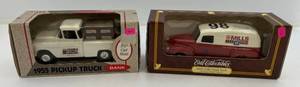 lot 271 image: Two Ertl Collectibles Die-Cast Metal Banks 1 1993 ( CT Central Tractor Farm &amp Family Center ) 1955 Pickup Truck 1 1995 ( Mills ) 1951 GMC Panel Truck
