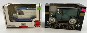 lot 273 image: Two Ertl Collectibles Die-Cast Metal Banks 1  1991 ( Nicollet Mall Car Classic 1993 ) 11994 ( Nicollet Mall Car Classic 1996 )  1913 Model T