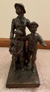 lot 29 image: Vintage Jeanne Rynhart Bronze Sculpture with Certificate of Authenticity (COA)